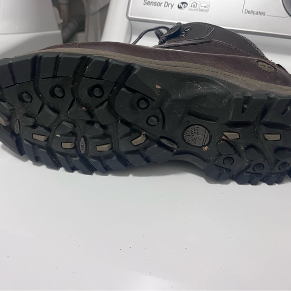 Women’s Timberland Brown Leather Hiking Boots SZ 10 - Picture 4 of 9